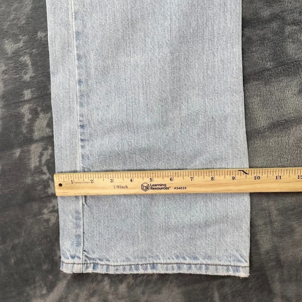 Levis 527 Y2K Boot Cut Jeans Mens 34x30 Fits 36x32 Light Blue Denim Cowboy